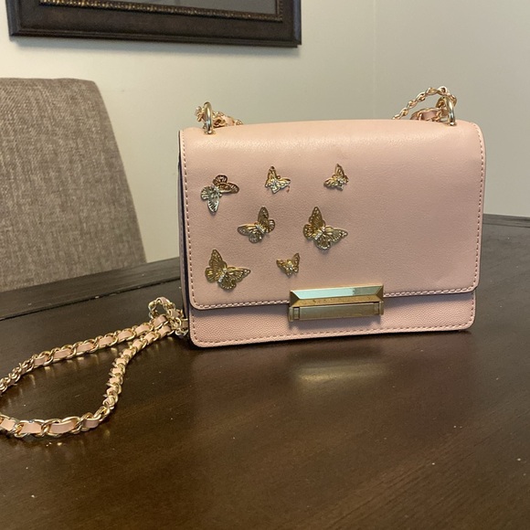 Aldo, baba pink cross body handbag, with butterfly detail - Picture 2 of 3